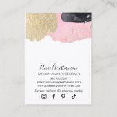 注目を集めるジュエリーイヤリングディスプレイカード 名刺 (裏面)