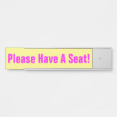 注目を集める「どうぞ座って！」 サインプレート (正面)