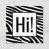 注目ゼブラストライプハイ! スクエア名刺 (正面)