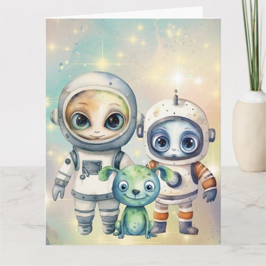 注目銀河間平野誕生日 カード (正面)