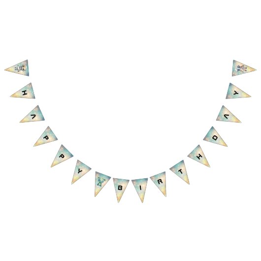 注目銀河間平野誕生日 バンティングフラッグ (全)