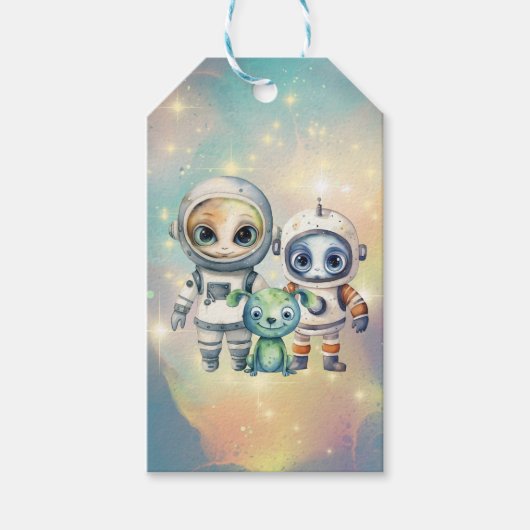 注目銀河間誕生日ギフトラベル ギフトタグ (正面)