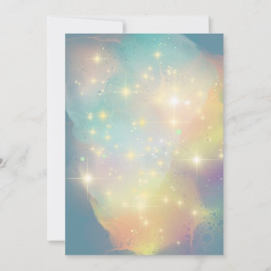 注目銀河間誕生日招待状 招待状 (裏面)