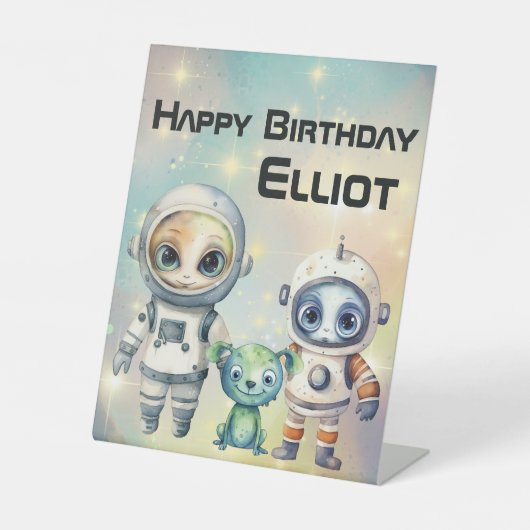 注目銀河間誕生日 台座サイン (正面)