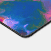 注絵画ぐスタイル流体アートパープルとブルー デスクマット (コーナー)