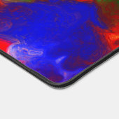 注絵画ぐスタイル流体アートレッドとブルー デスクマット (コーナー)