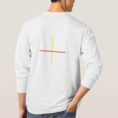 「注視ウマ科の」メンズの長いスリーブスTシャツ Tシャツ (裏面)