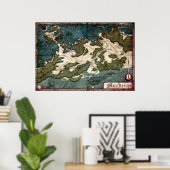 注記済みモルデント地図(Ravenloft) ポスター (ホームオフィス)