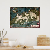 注記済みモルデント地図(Ravenloft) ポスター (キッチン)