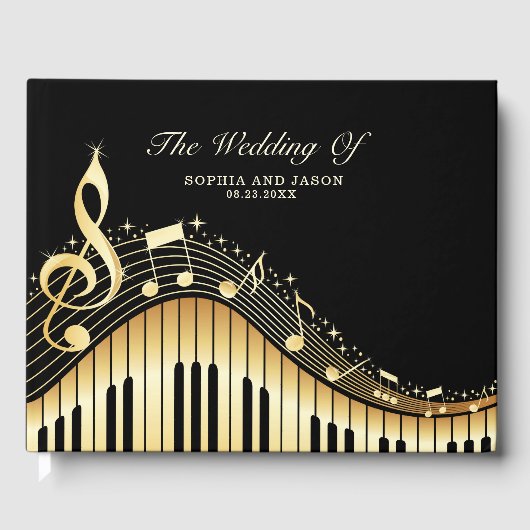 注輝く記とクレフ、 音符記号 ゲストブック (正面)