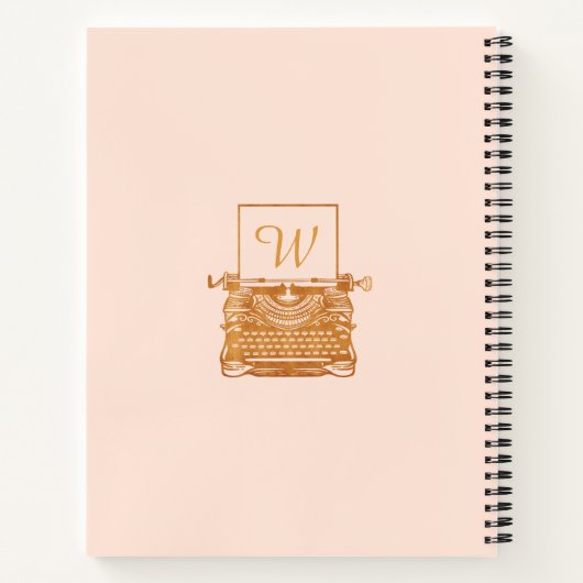 注：ヴィンテージアンティーク下木タイプライター ノートブック (裏面)