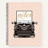 注：ヴィンテージアンティーク下木タイプライター ノートブック (正面)