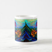 泳いでいるろば コーヒーマグカップ (中央)