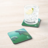 泳いでいる組のフロリダのマナティー コースター (右側)