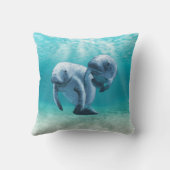 泳いでいる2匹のマナティー クッション (裏面)