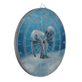 泳いでいる2匹のマナティー ダーツボード (正面左)