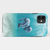 泳いでいる2匹のマナティー Case-Mate iPhoneケース (裏面(横))