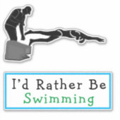 泳いでみたい シール (正面)