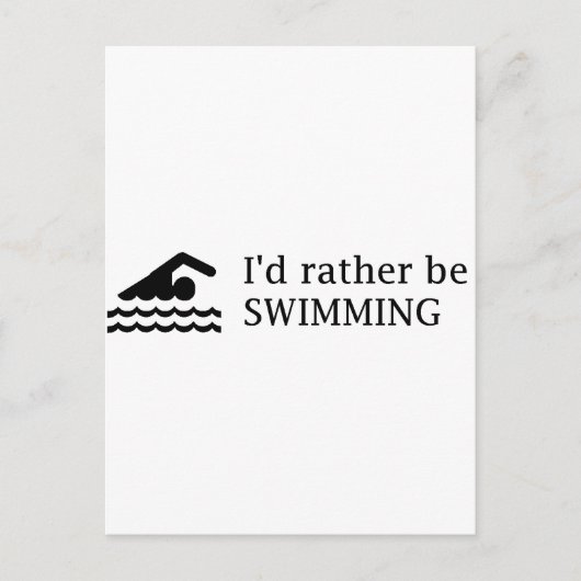 泳いでる方がいいな ポストカード (正面)