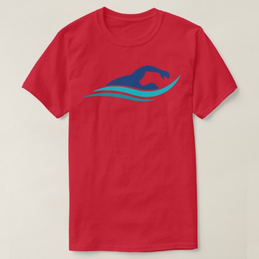 泳いで泳ぐ Tシャツ (デザイン正面)