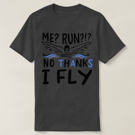 泳いで飛ぶ Tシャツ (デザイン正面)