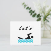 泳ぎに行こう ポストカード (スタンド正面)