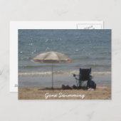 泳ぎに行った ポストカード (正面/裏面)