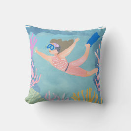 泳ぎを楽しむギャル クッション