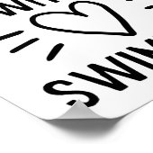 泳ぎ熱狂するが大好きな女の子。 ポスター (角)