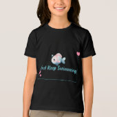 泳ぎ続けるだけ アホロートル トライブレンドTシャツ (正面)