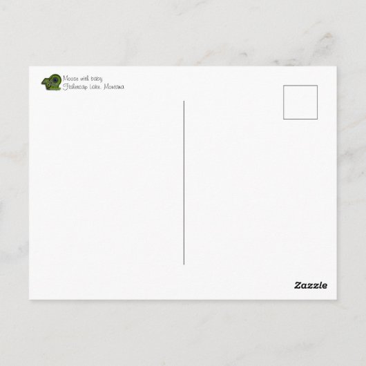 泳ぐためにムースをする ポストカード (裏面)