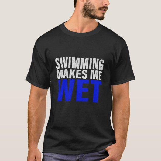 泳ぐと濡れた長袖Tシャツ Tシャツ (正面)