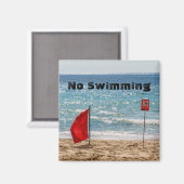 泳ぐな マグネット (正面/裏面)