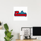 泳ぐのが大好き ポスター (ホームオフィス)