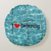 泳ぐのが大好き ラウンドクッション (正面)