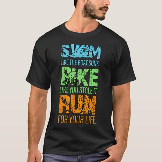泳ぐようにボートが沈んだ自転車のように盗んだ走る Tシャツ (正面)