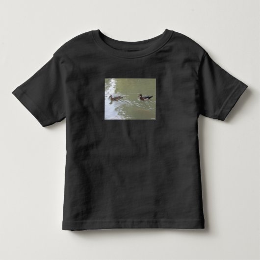 泳ぐアヒル トドラーTシャツ (正面)