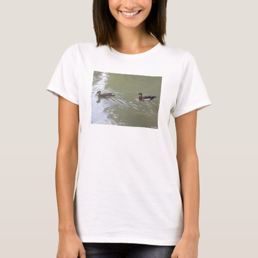 泳ぐアヒル Tシャツ (正面)