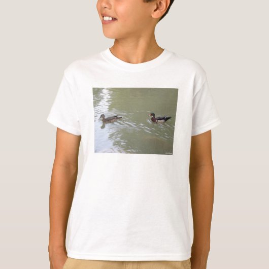 泳ぐアヒル Tシャツ (正面)