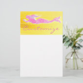 泳ぐピンクの人魚 便箋 (スタンド正面)