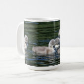 泳ぐフレンズ水鳥かわいい動物を湖に マグカップ (正面左)