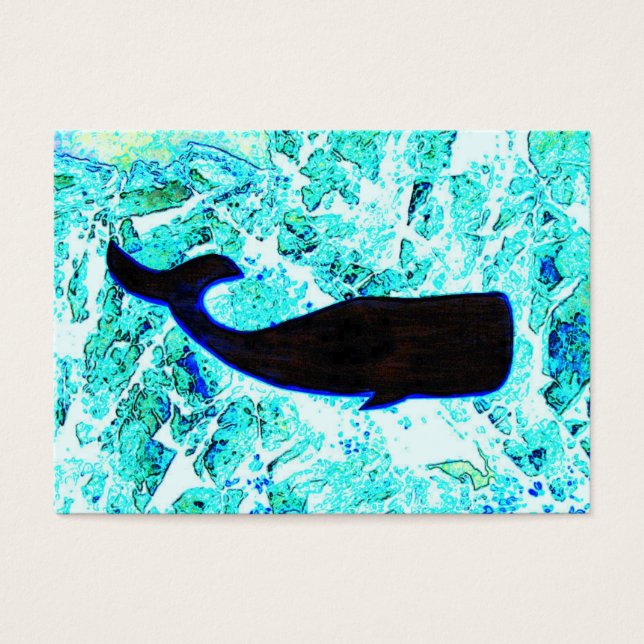 泳ぐブラック・クジラ・ブルー (正面)