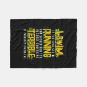 泳ぐ人おもしろい用スイミングギフト フリースブランケット (正面(横))