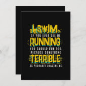 泳ぐ人おもしろい用スイミングギフト 招待状 (正面/裏面)