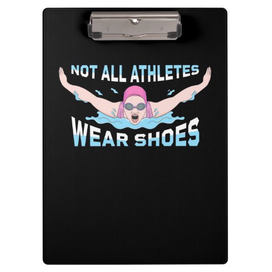 泳ぐ人ではない全アスリート衣服靴 クリップボード (正面)