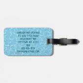 泳ぐ人とスイム教えコーチのプール ラゲッジタグ (裏面横)