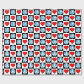 泳ぐ人とハートスイミングとダイビング泳ぐチーム ラッピングペーパー (フラット)