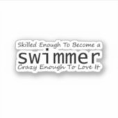 泳ぐ人になるほど熟練している熱狂する シール (正面)