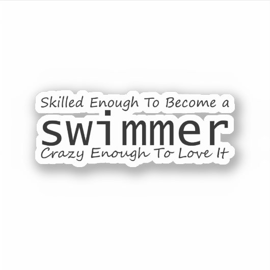泳ぐ人になるほど熟練している熱狂する シール (正面)