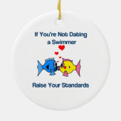 泳ぐ人に日付を記入すること セラミックオーナメント (裏面)